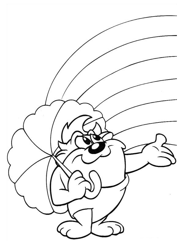 32 Zany Taz Coloring Page Printable 35