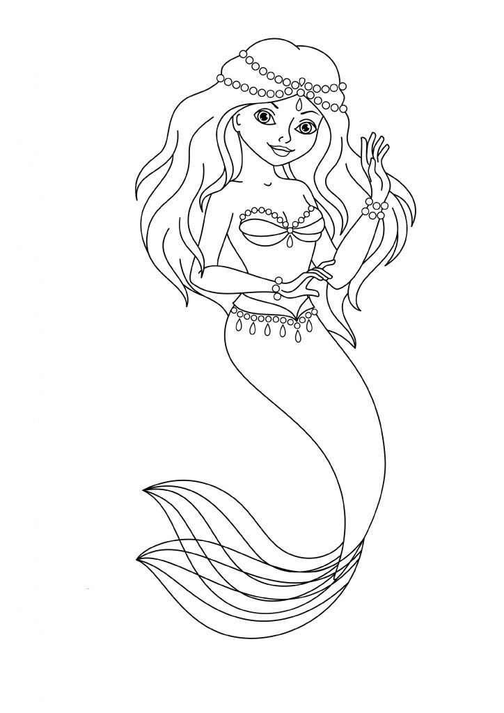 33 Creative Mermaid Coloring Pages for Grown Ups Printable 17