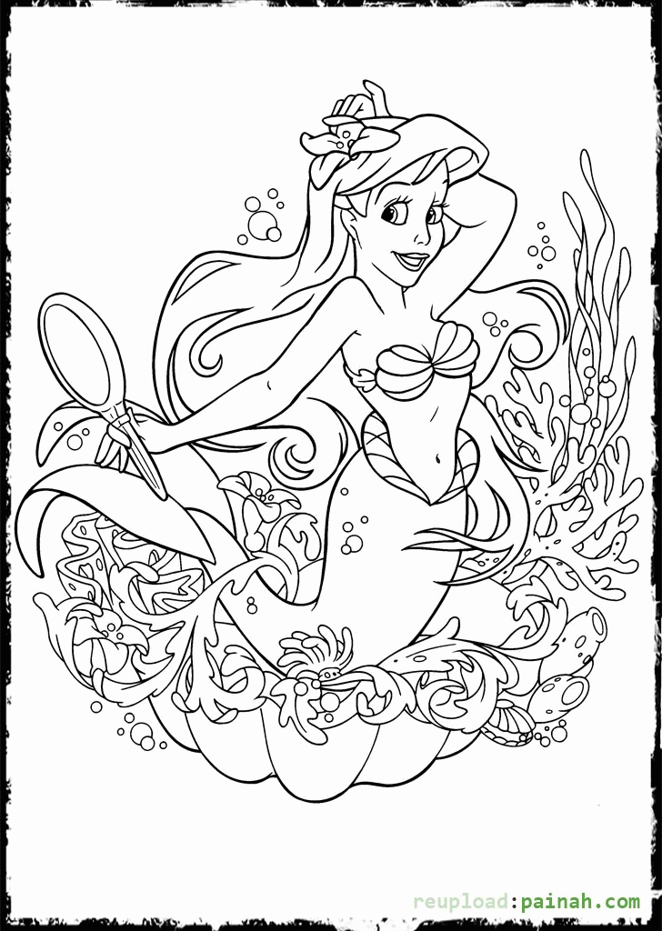 33 Creative Mermaid Coloring Pages for Grown Ups Printable 25