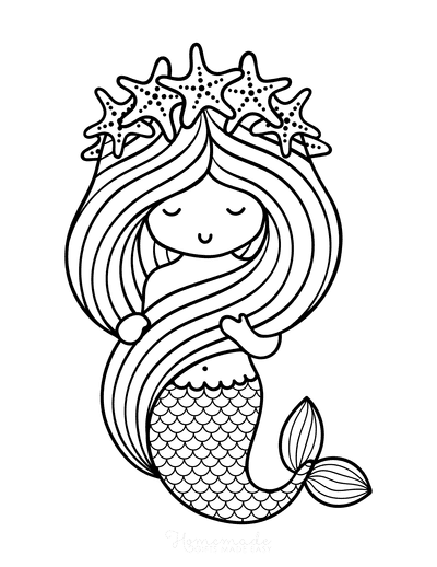 33 Creative Mermaid Coloring Pages for Grown Ups Printable 27