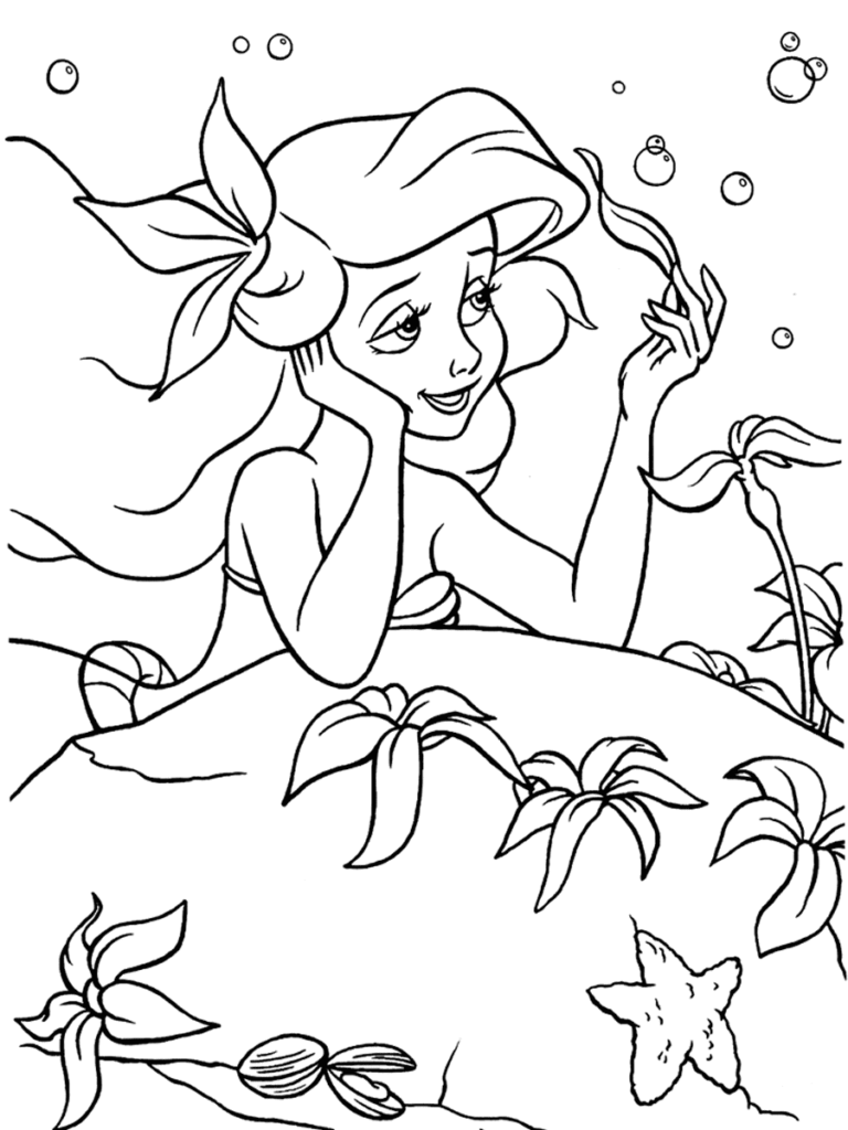 33 Creative Mermaid Coloring Pages for Grown Ups Printable 34