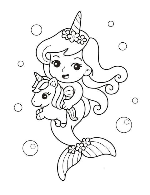 33 Creative Mermaid Coloring Pages for Grown Ups Printable 35