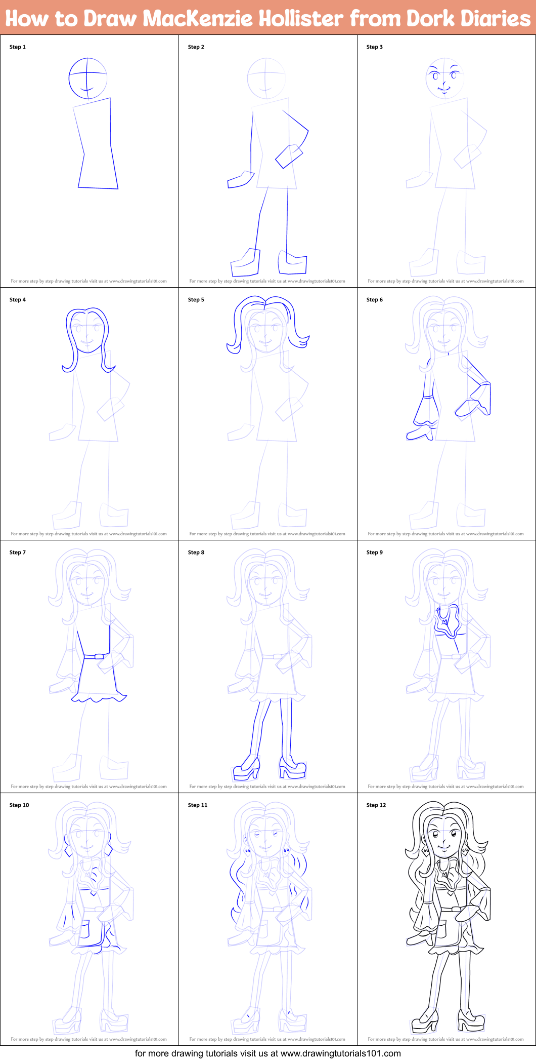 33 Dork Diaries Mackenzie Coloring Pages Printable 6