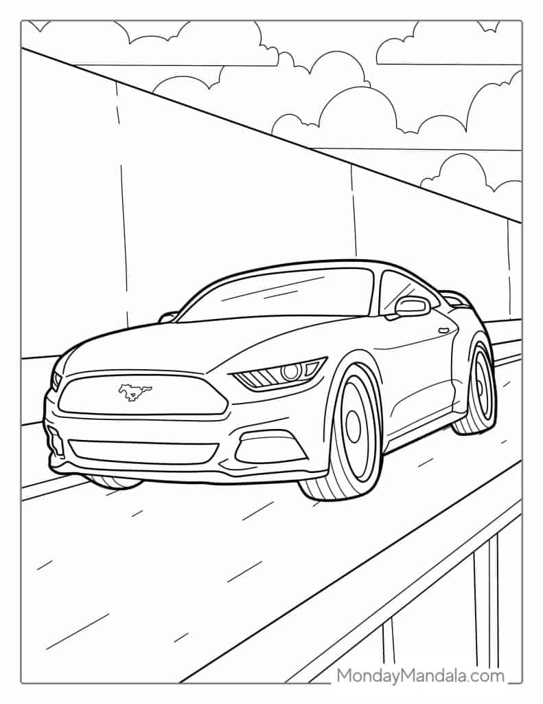 33 Fast Ford Mustang Coloring Pages Printable 2