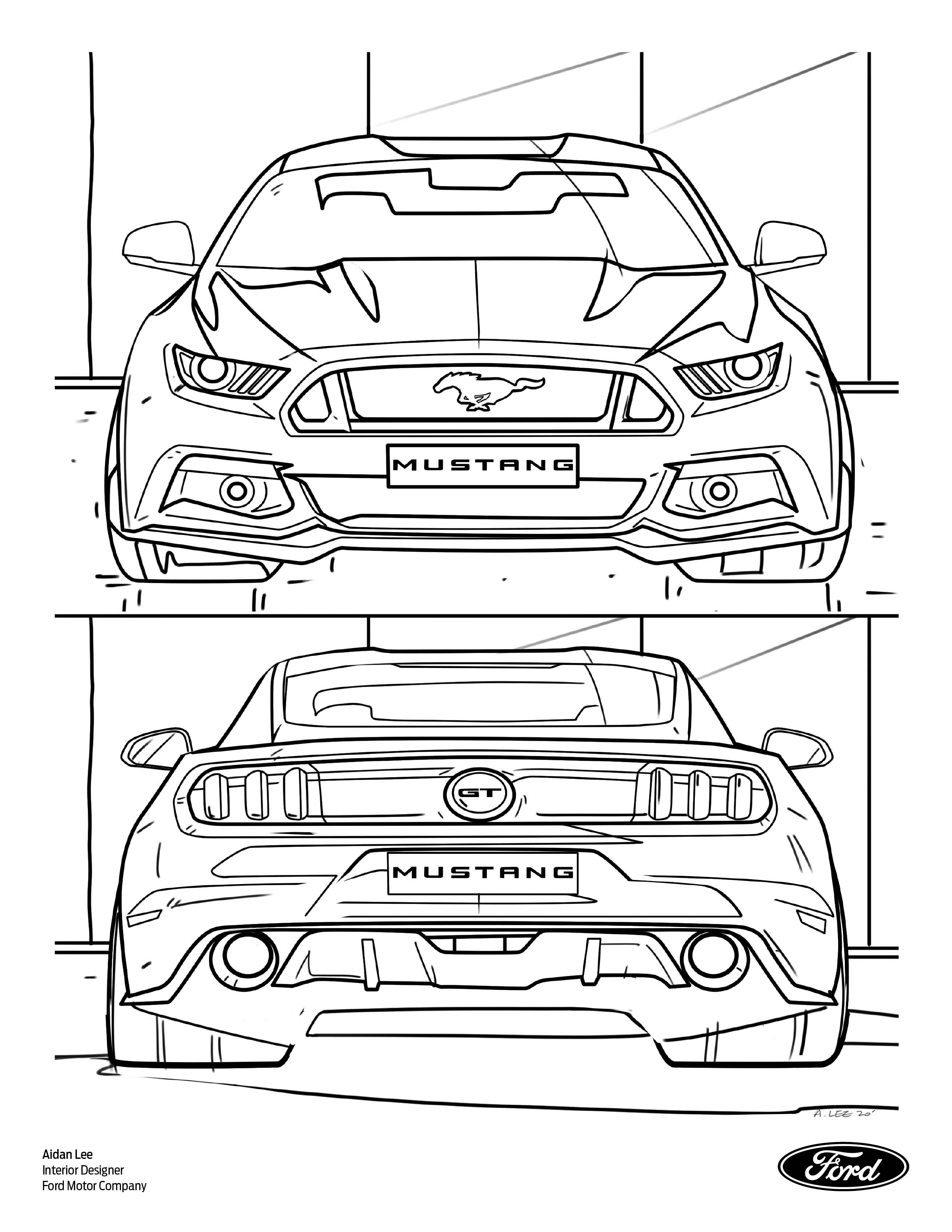 33 Fast Ford Mustang Coloring Pages Printable 29