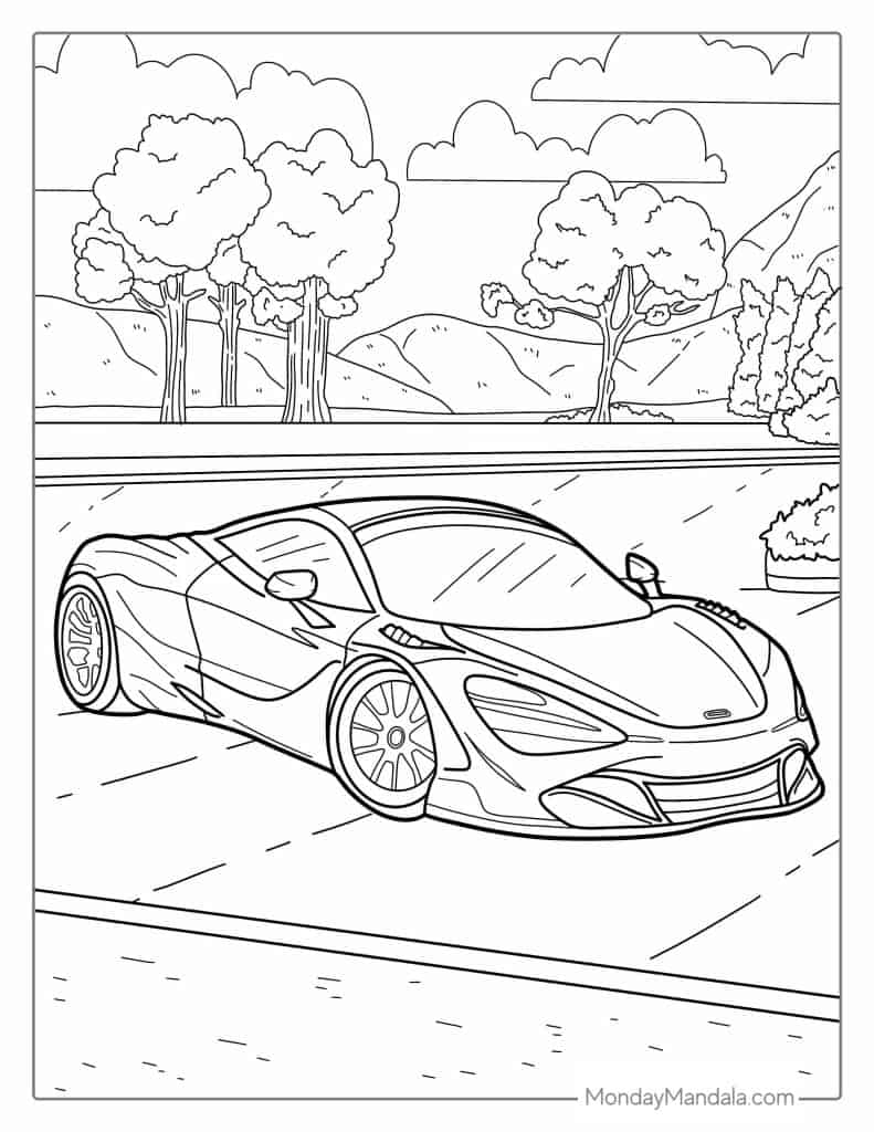 33 McLaren Coloring Pages Printable 32