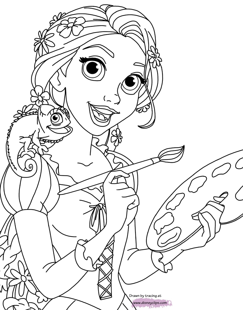 printable rapunzel tangled coloring pages jpg