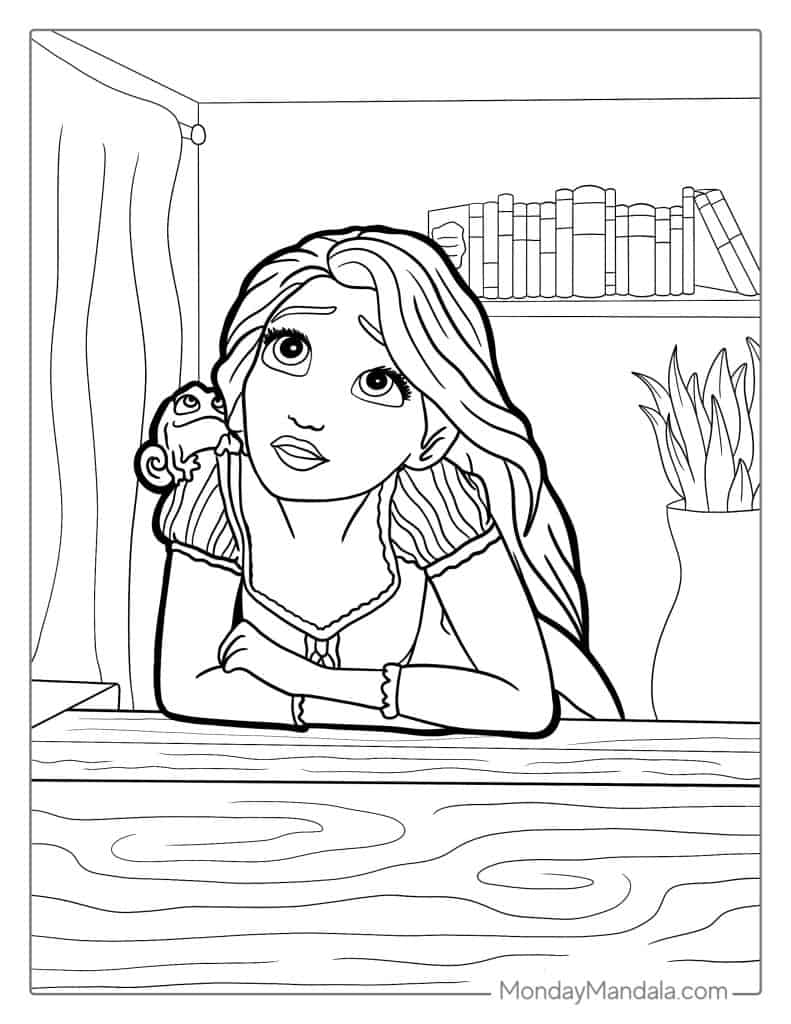 33 Printable Rapunzel Tangled Coloring Pages 6