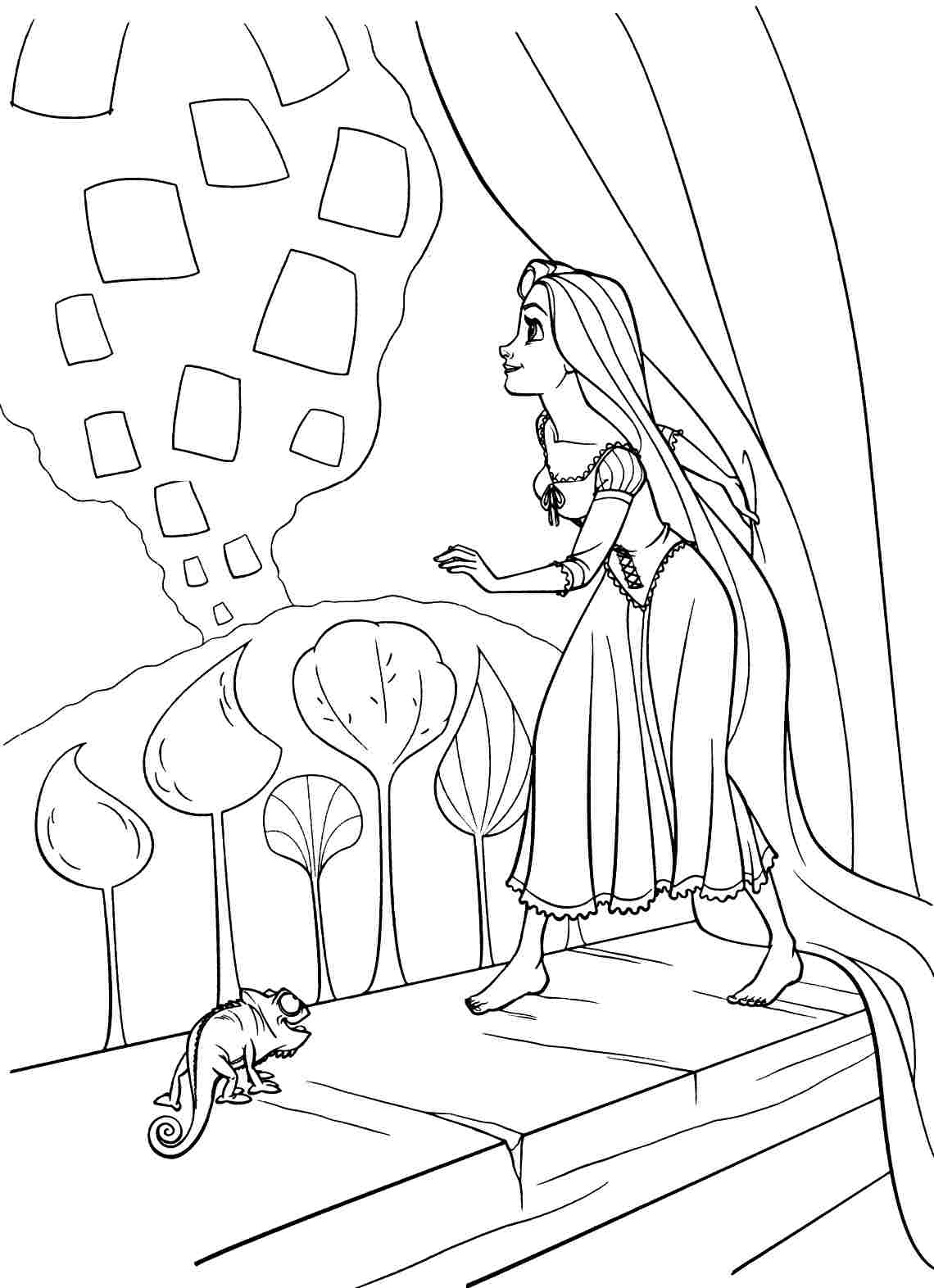 33 Printable Rapunzel Tangled Coloring Pages 8