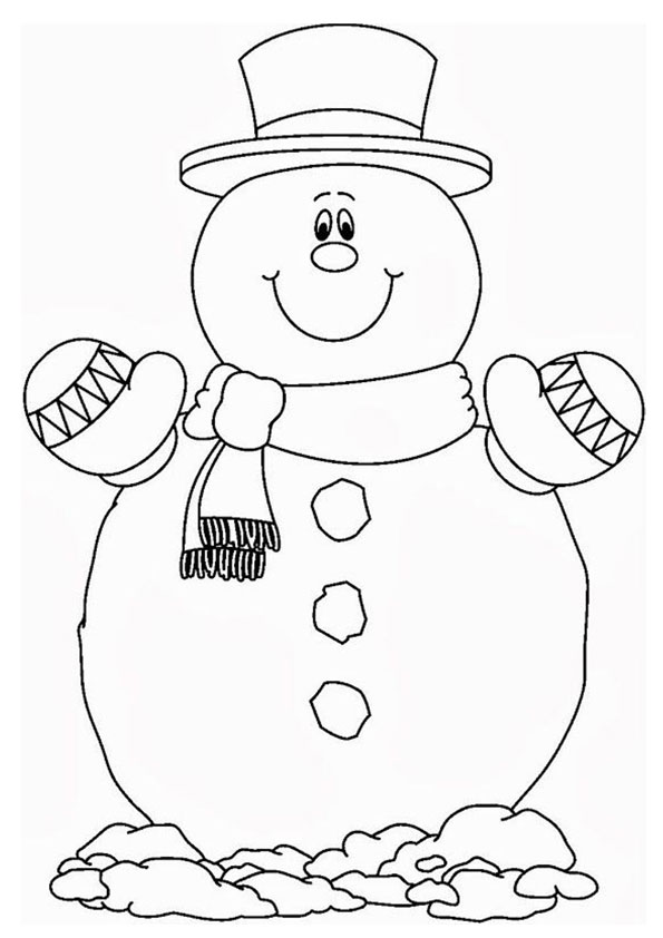 33 Snowman Coloring Pages for Kids Printable 21