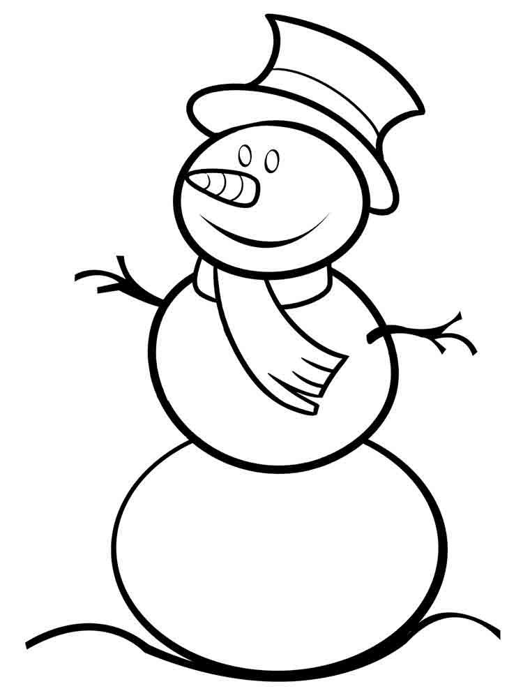 33 Snowman Coloring Pages for Kids Printable 22