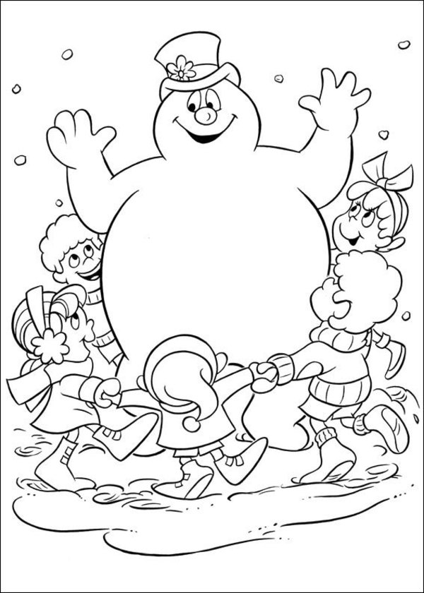 33 Snowman Coloring Pages for Kids Printable 23