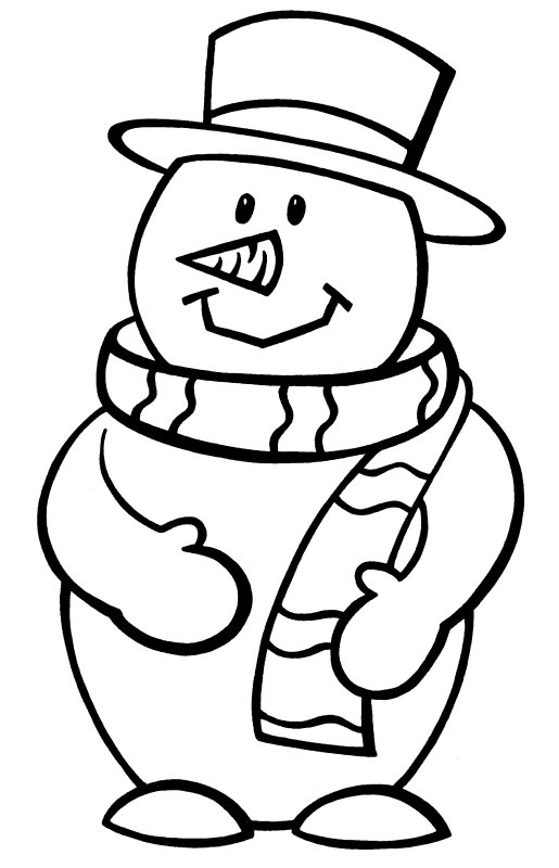 33 Snowman Coloring Pages for Kids Printable 26