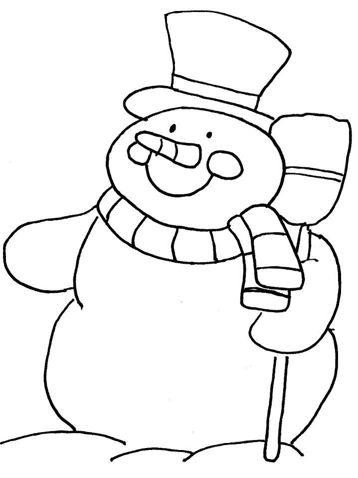 33 Snowman Coloring Pages for Kids Printable 27