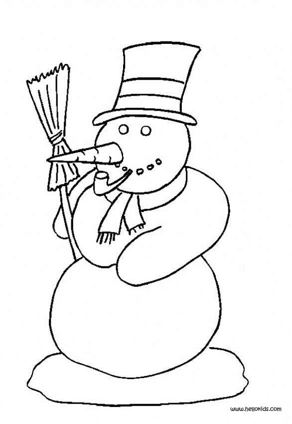 33 Snowman Coloring Pages for Kids Printable 30