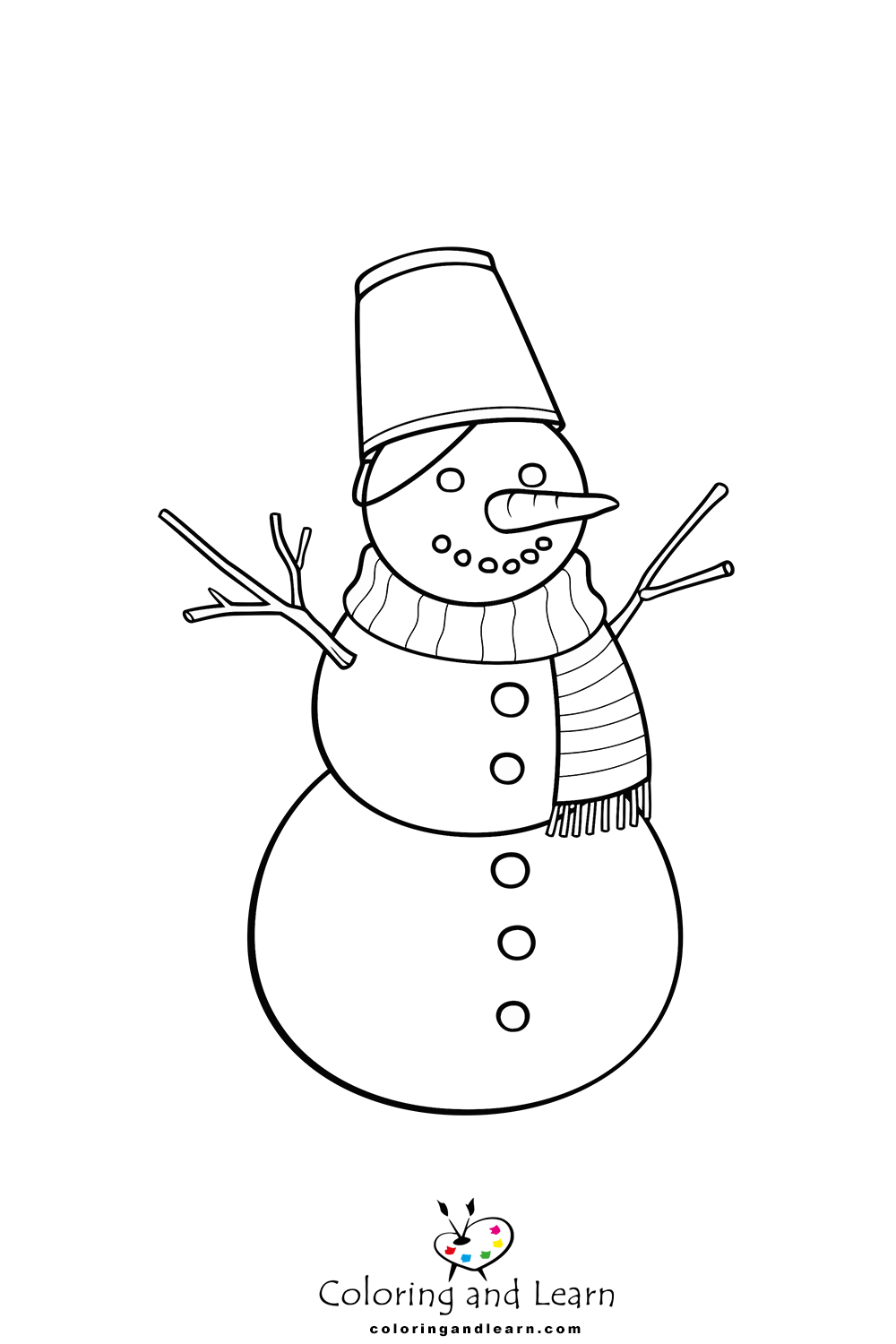 33 Snowman Coloring Pages for Kids Printable 32