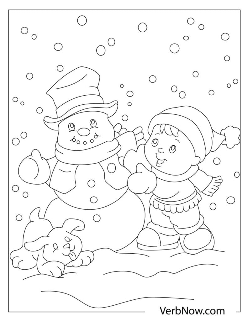 snowman coloring pages for kids printable jpg