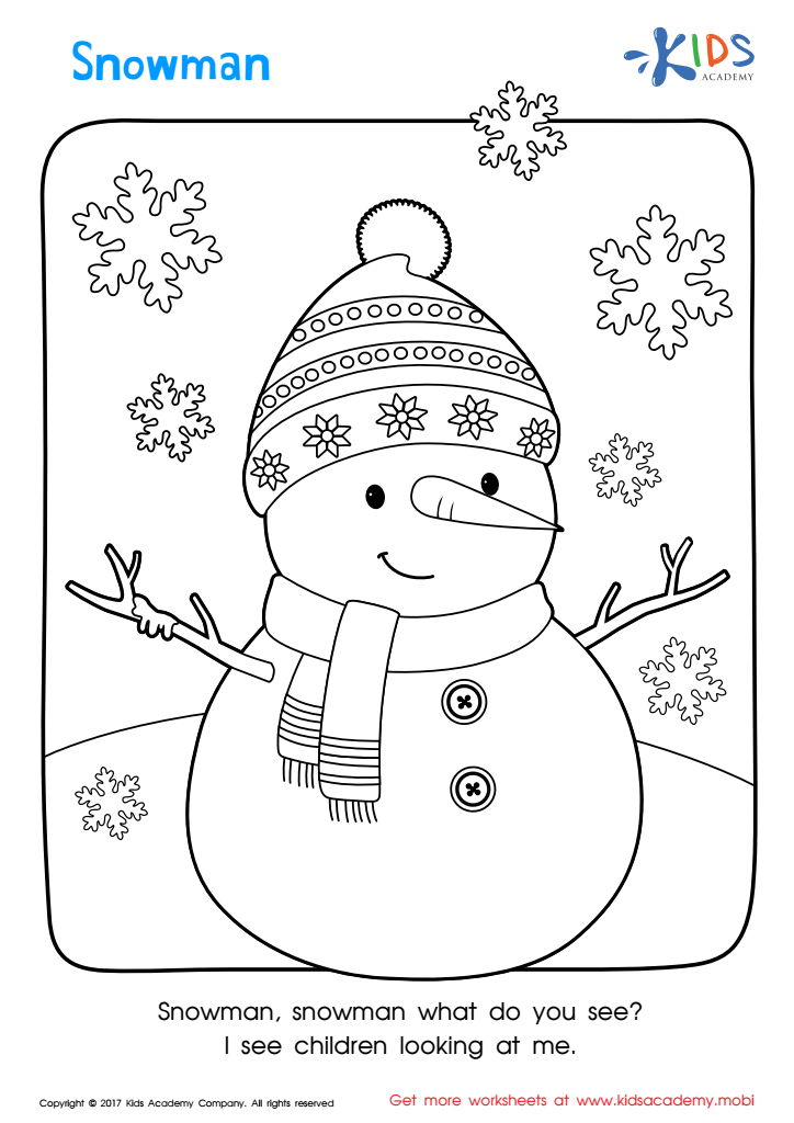 snowman coloring pages for kids printable jpg