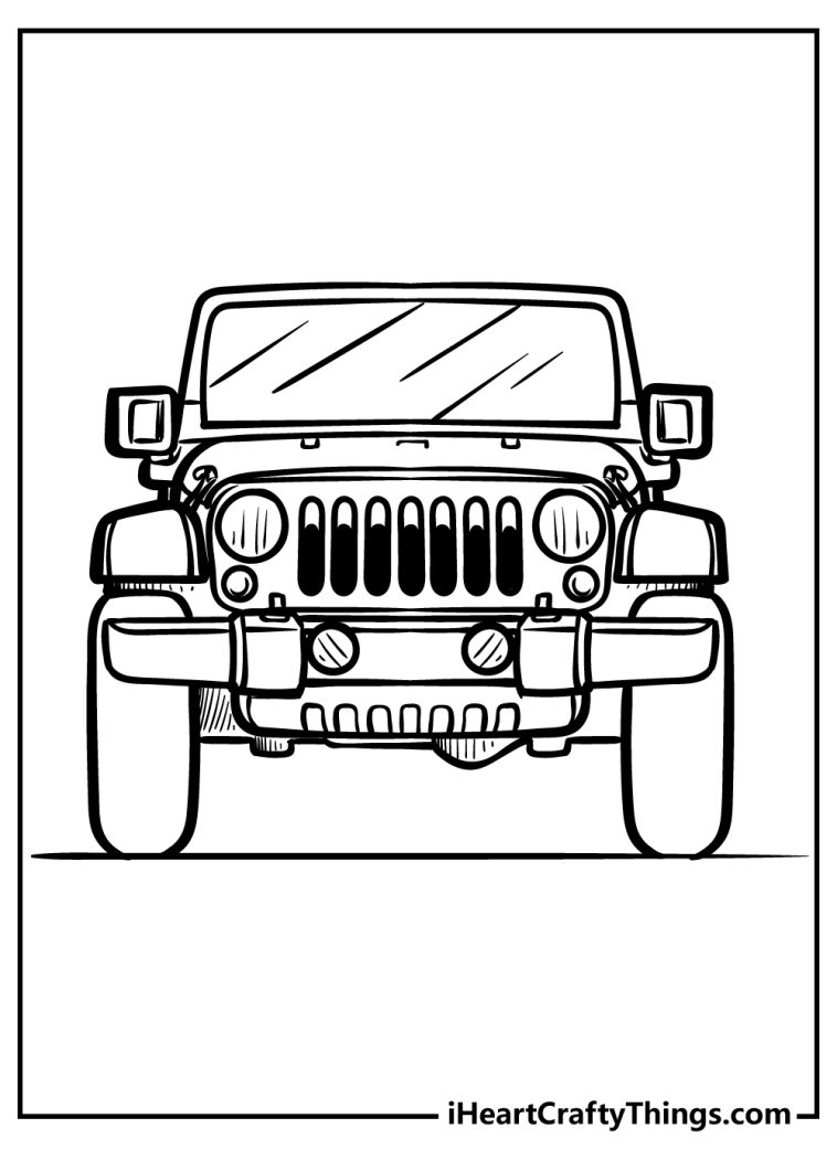 adventurous jeep coloring pages printable jpg