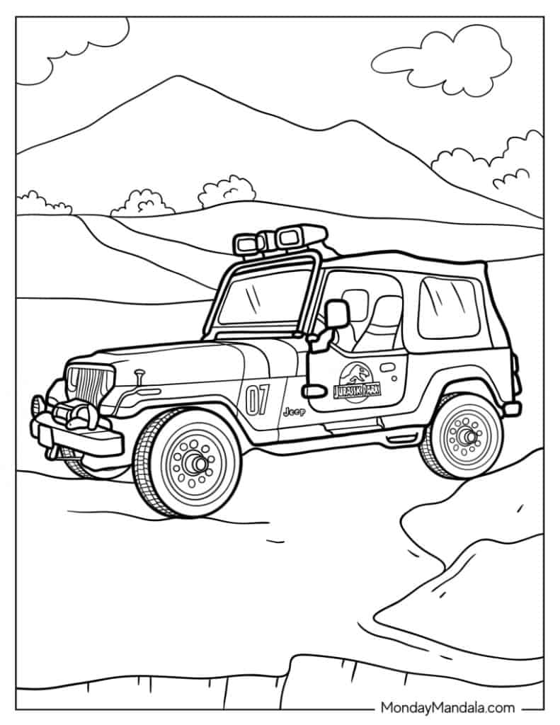 34 Adventurous Jeep Coloring Pages Printable 10