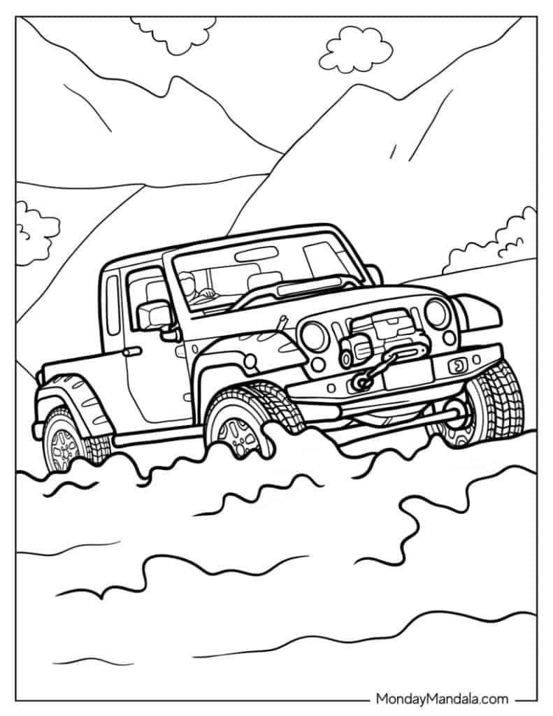 34 Adventurous Jeep Coloring Pages Printable 27