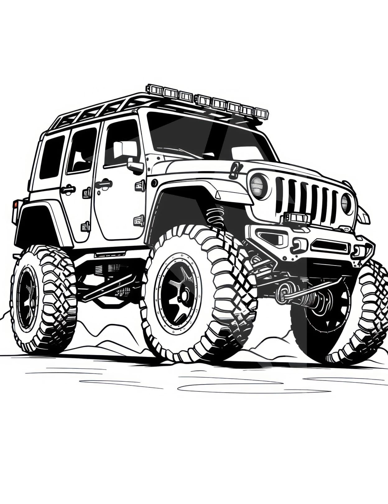 adventurous jeep coloring pages printable jpg