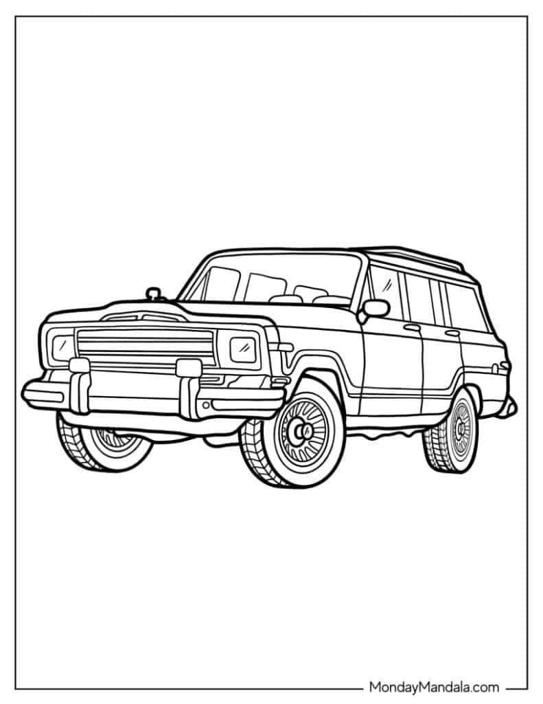 adventurous jeep coloring pages printable jpg