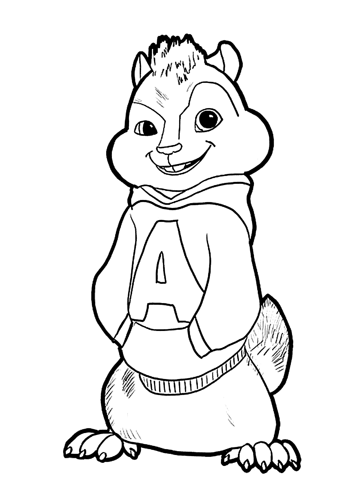 34 Alvin and the Chipmunks Coloring Pages Printable 1