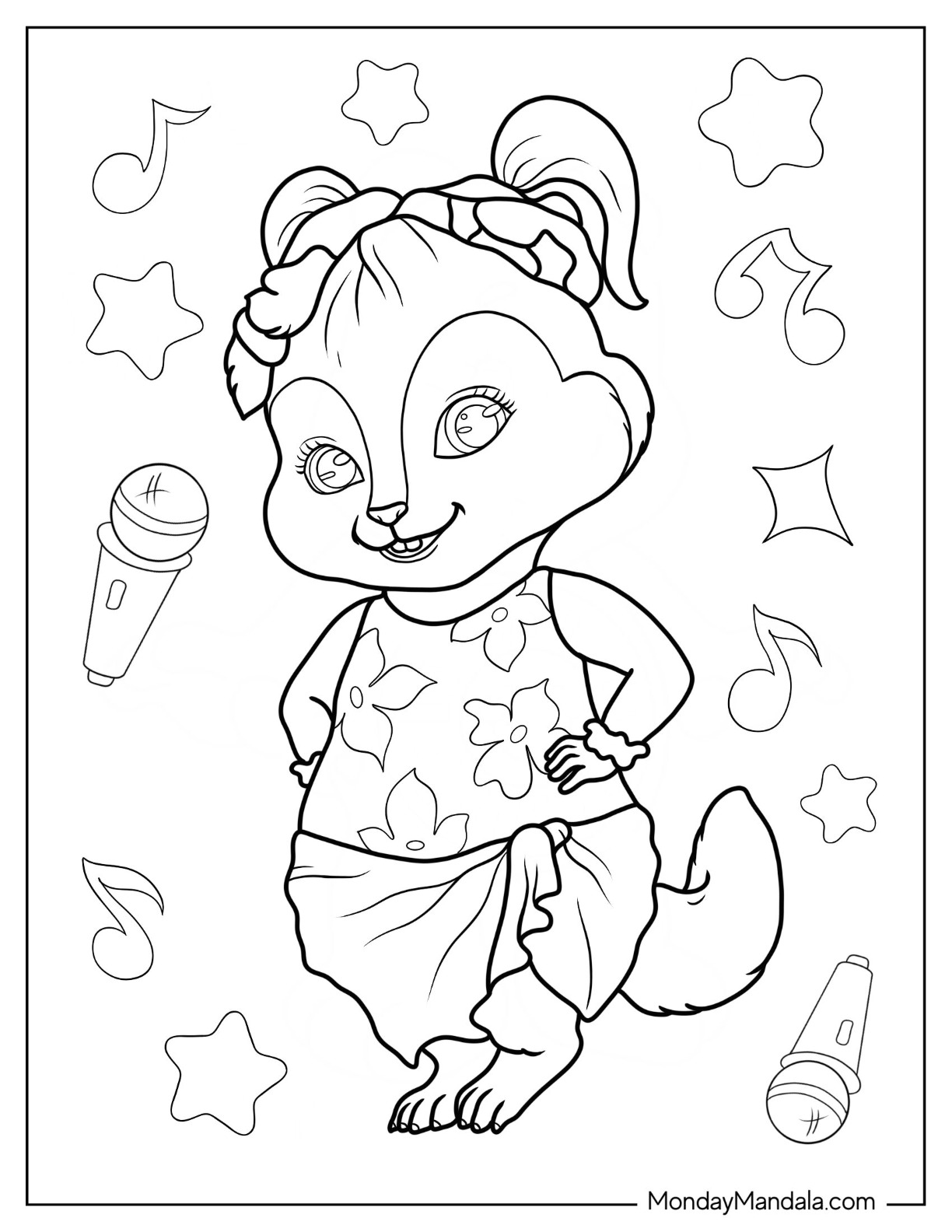 34 Alvin and the Chipmunks Coloring Pages Printable 15