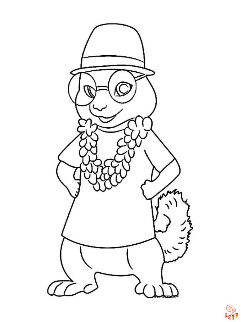 34 Alvin and the Chipmunks Coloring Pages Printable 19