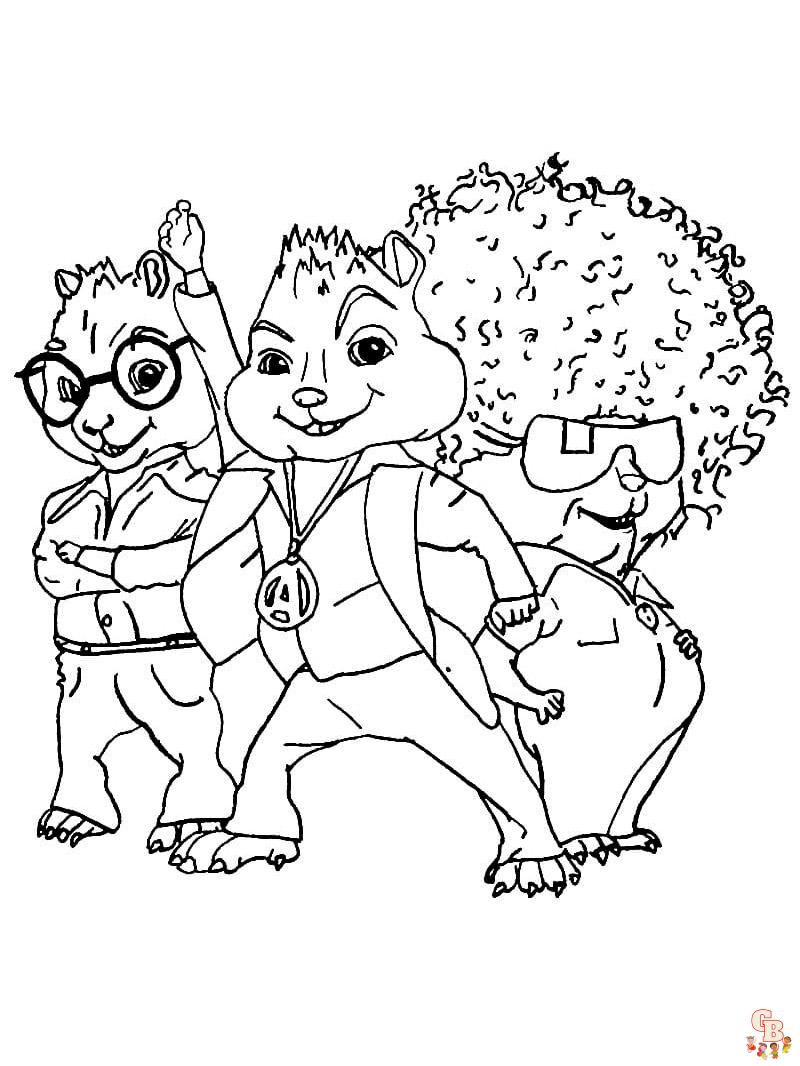 alvin and the chipmunks coloring pages printable jpg