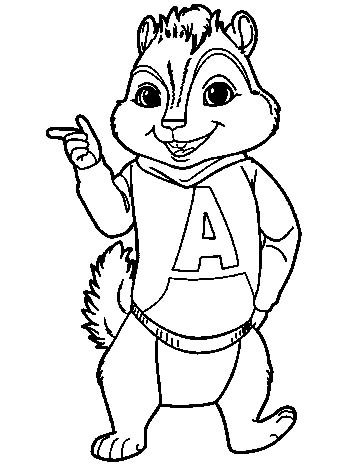 34 Alvin and the Chipmunks Coloring Pages Printable 22