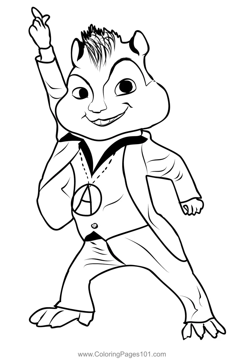 34 Alvin and the Chipmunks Coloring Pages Printable 32