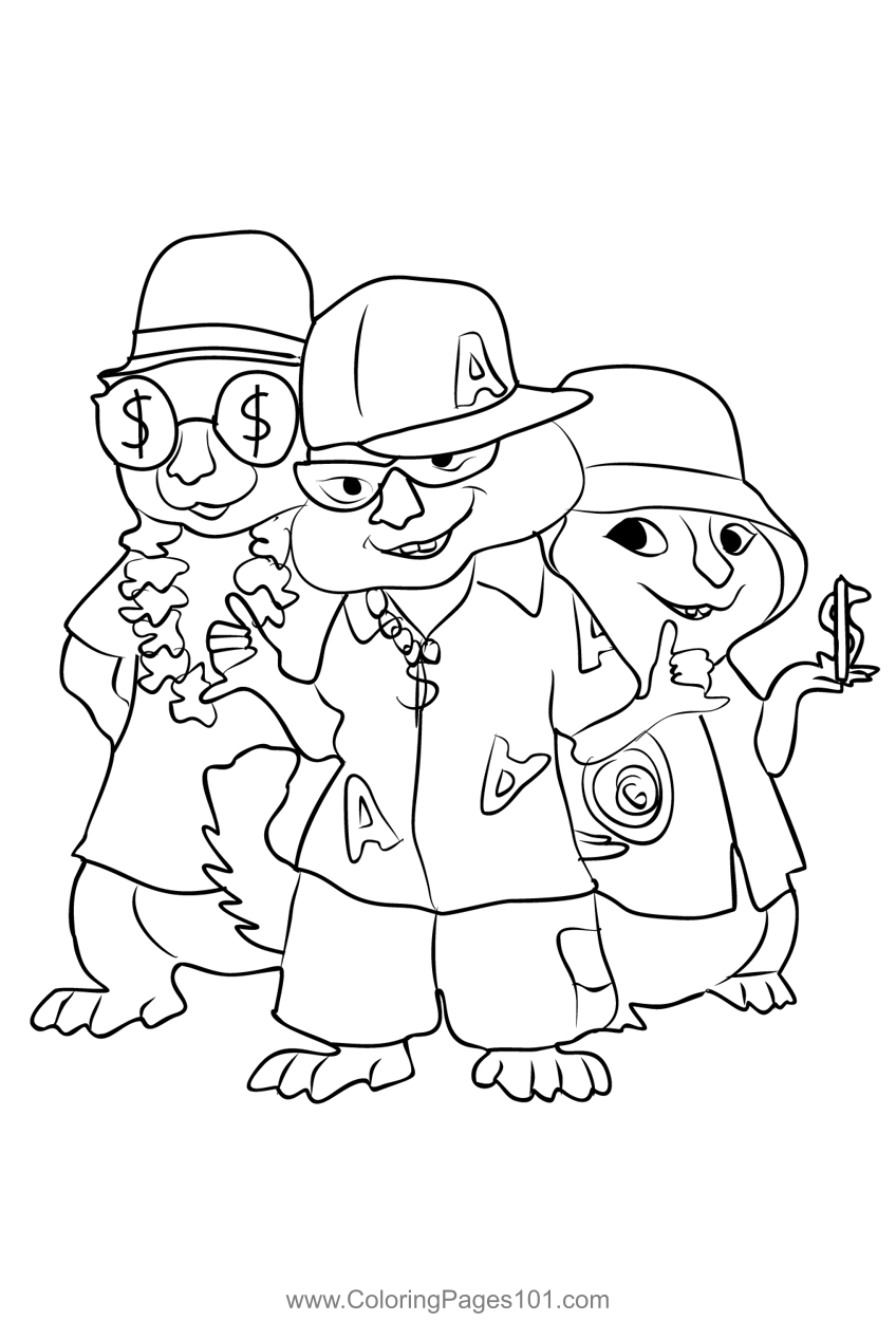 34 Alvin and the Chipmunks Coloring Pages Printable 35