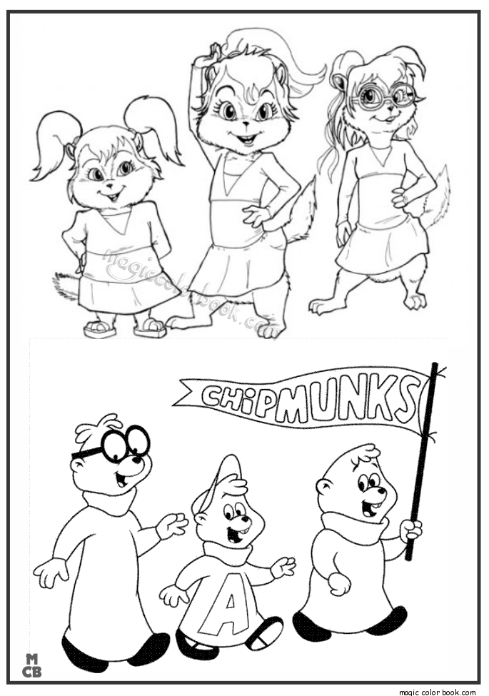 34 Alvin and the Chipmunks Coloring Pages Printable 8