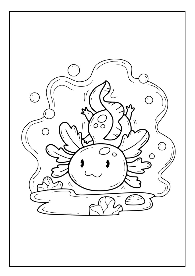 34 Axolotl Coloring Pages Printable 15