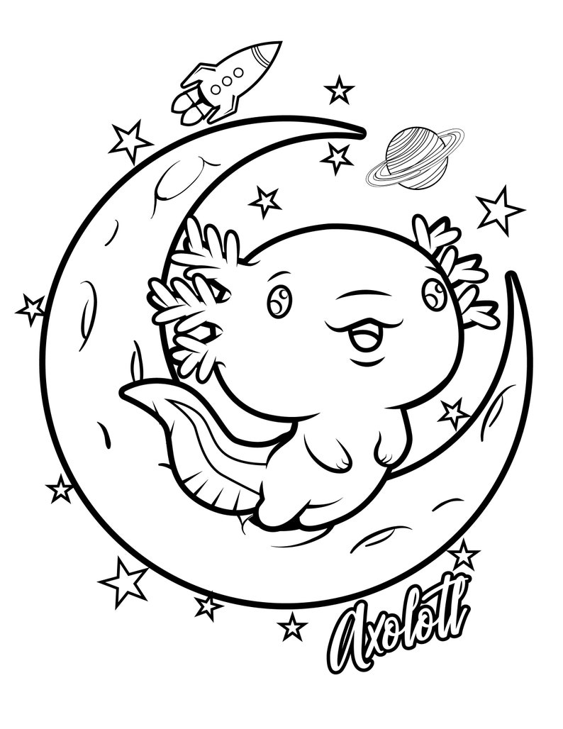 34 Axolotl Coloring Pages Printable 17