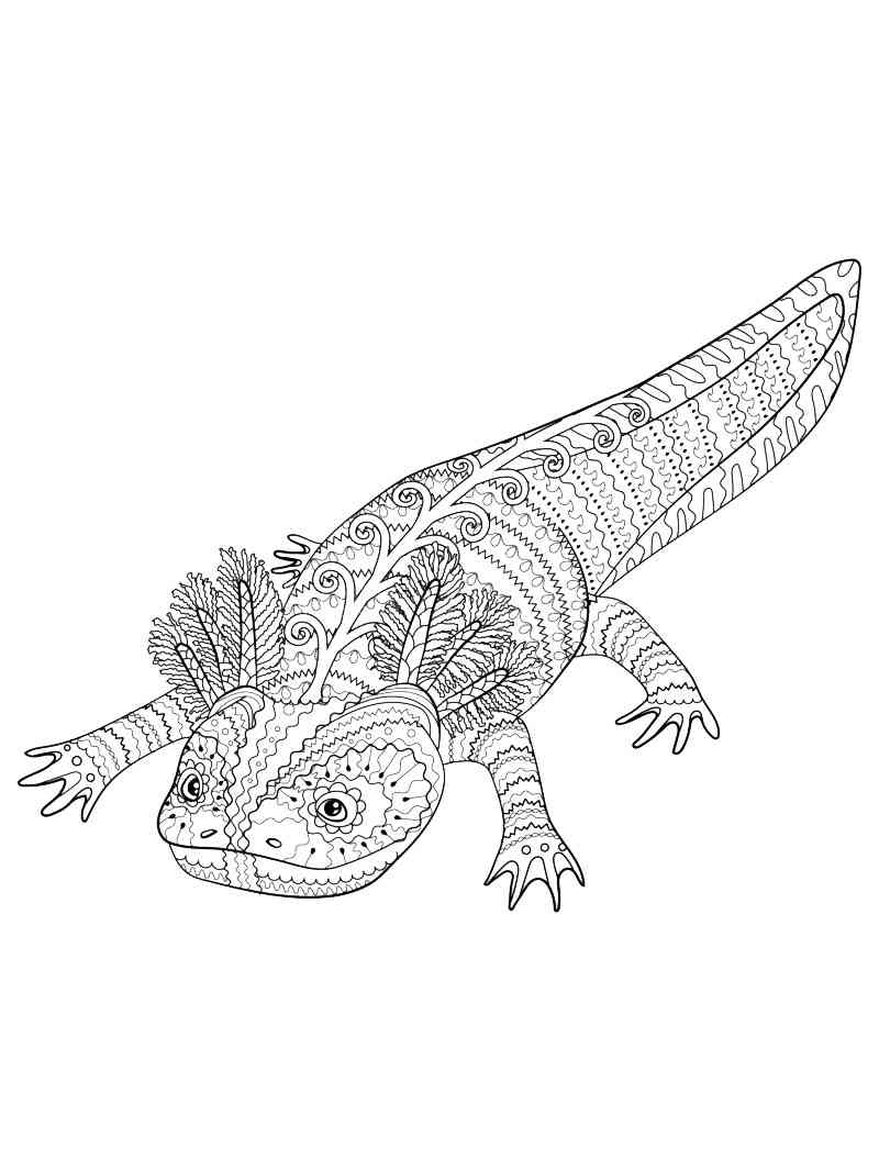 34 Axolotl Coloring Pages Printable 34