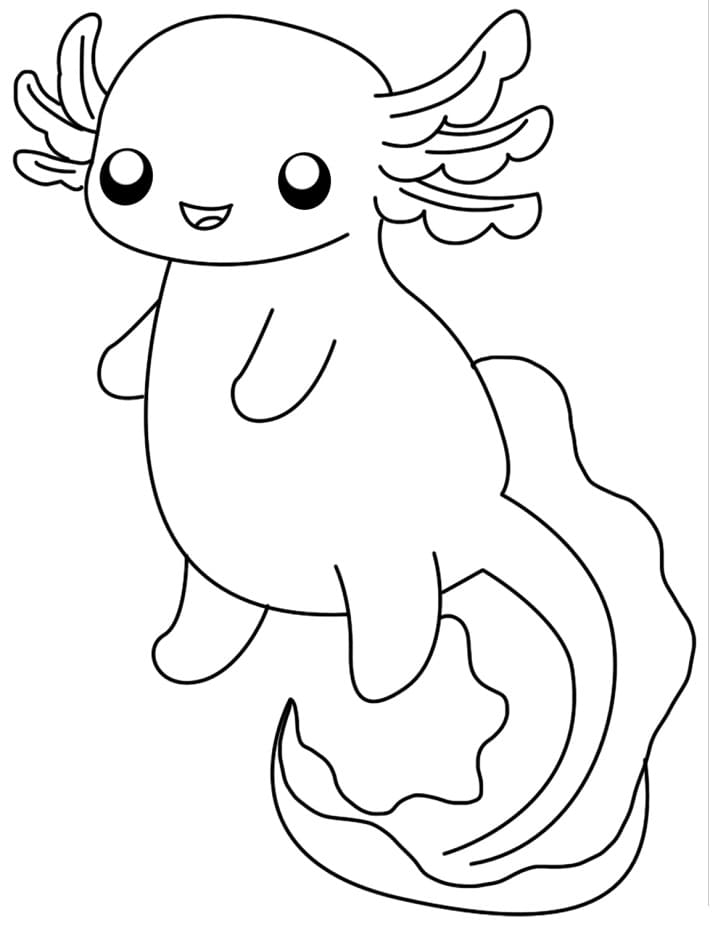 34 Axolotl Coloring Pages Printable 4