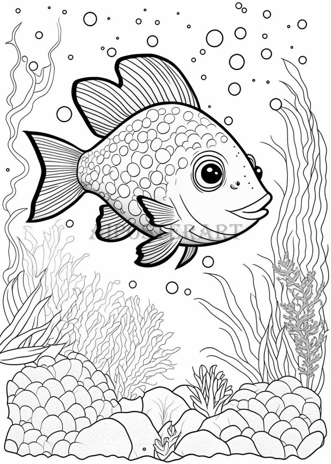 34 Free Rainbow Fish Coloring Pages Printable 12