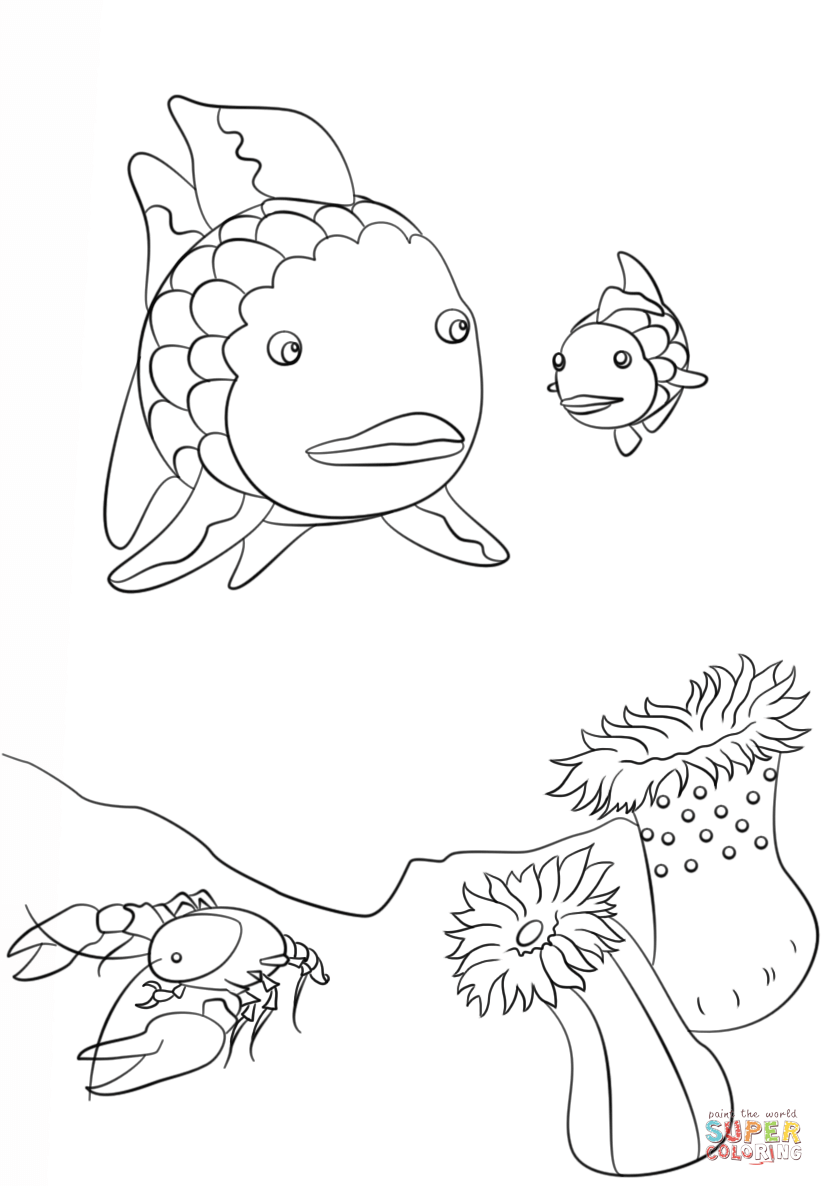 34 Free Rainbow Fish Coloring Pages Printable 26