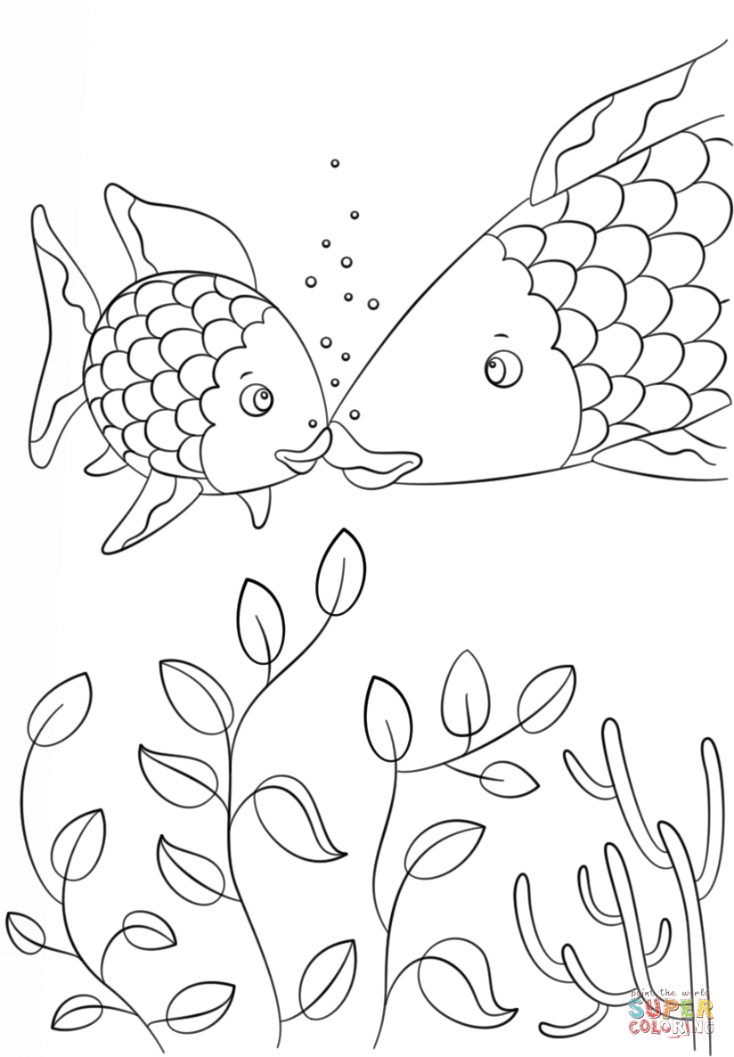 34 Free Rainbow Fish Coloring Pages Printable 30