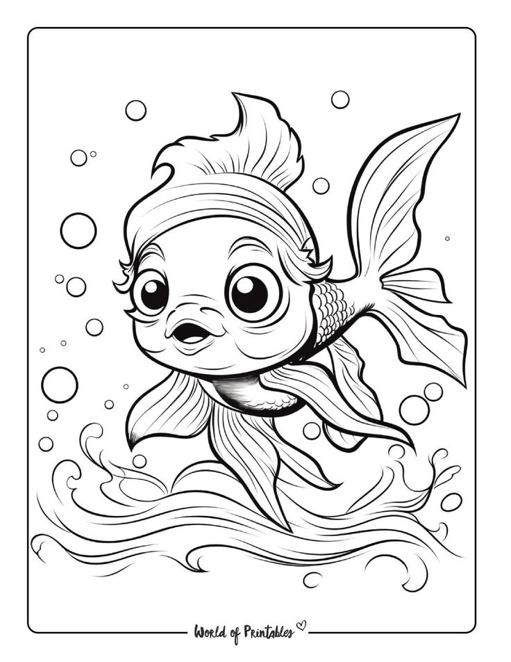 34 Free Rainbow Fish Coloring Pages Printable 7