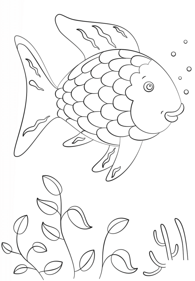 34 Free Rainbow Fish Coloring Pages Printable 9