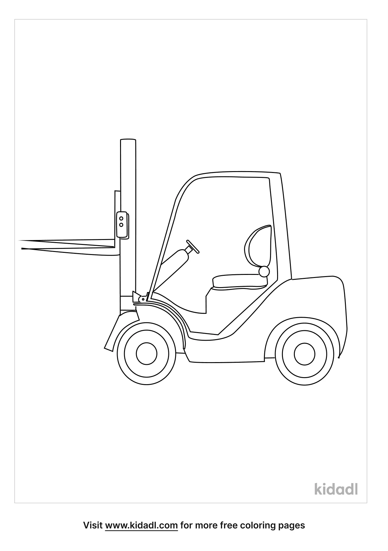 34 Functional Forklift Coloring Page Printable 2