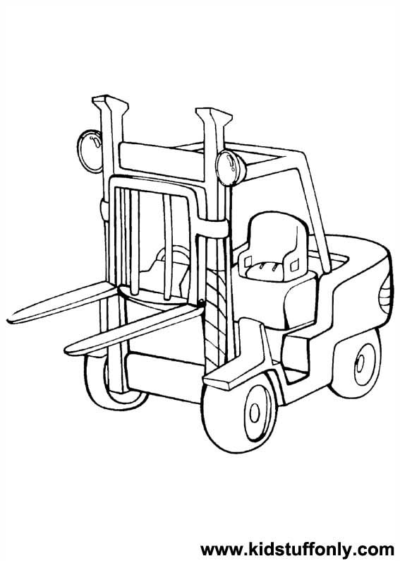 functional forklift coloring page printable jpg