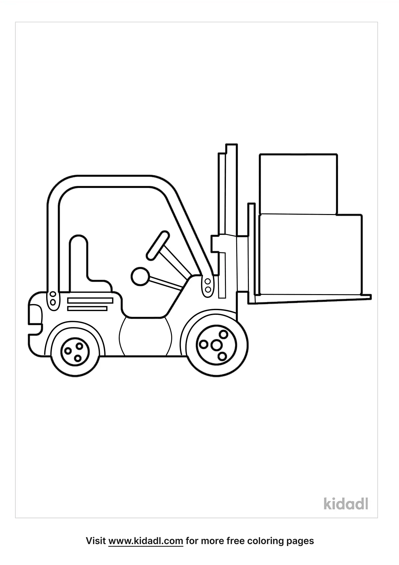 34 Functional Forklift Coloring Page Printable 3