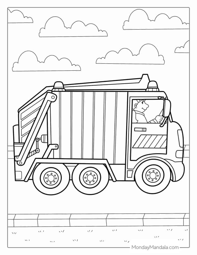 functional forklift coloring page printable jpg