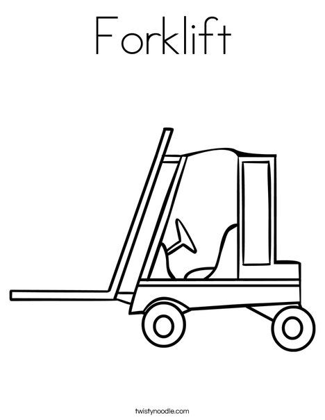 34 Functional Forklift Coloring Page Printable 4