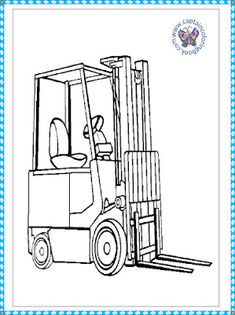 34 Functional Forklift Coloring Page Printable 5